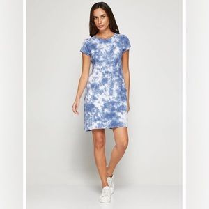 GAP Women's Blue Tie Dye T-Shirt Dress Small